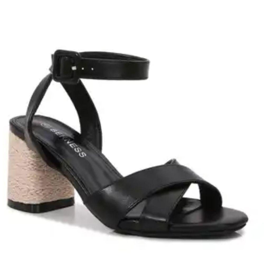 BRAND NEW BERNESS EBBA CRISS-CROSS BLOCK HEEL OPEN TOE SANDAL G1
